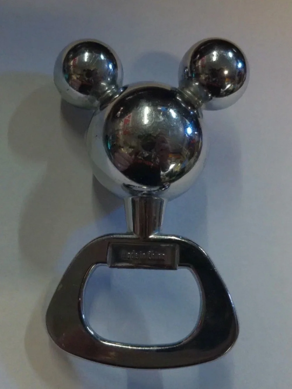 Disney Silver Mickey Head Bottle Opener - Polished Metallic